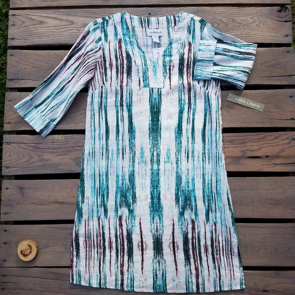 Linen Tunic Top Peck & Peck NWT Womens Size Small